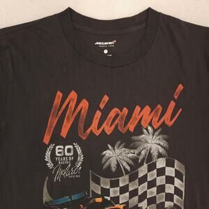 Mclaren Miami MCL36 Racing Crew Neck Short Sleeve T Shirt Mens Size S Black